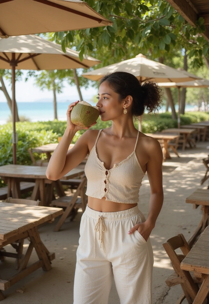 10 Trendy Summer Beach Outfits You Won't Want to Miss This Season! - 3. Linen Pants and Crop Tops