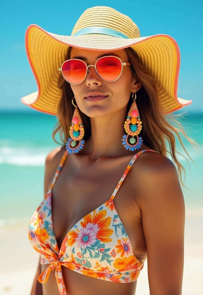 12 Stunning Beach Outfits for Summer 2025 That’ll Make Waves! - 12. Statement Accessories