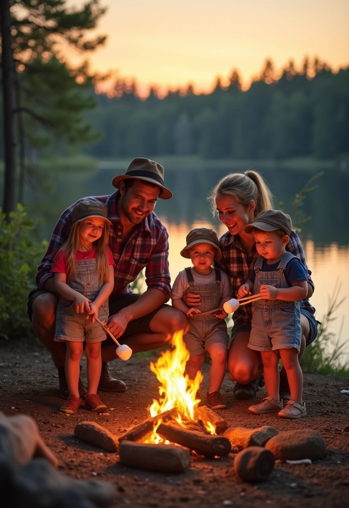 13 Matching Family Outfits for Summer 2025 That’ll Create Picture-Perfect Moments! - 12. Vintage Summer Camp Style for Nostalgic Adventures