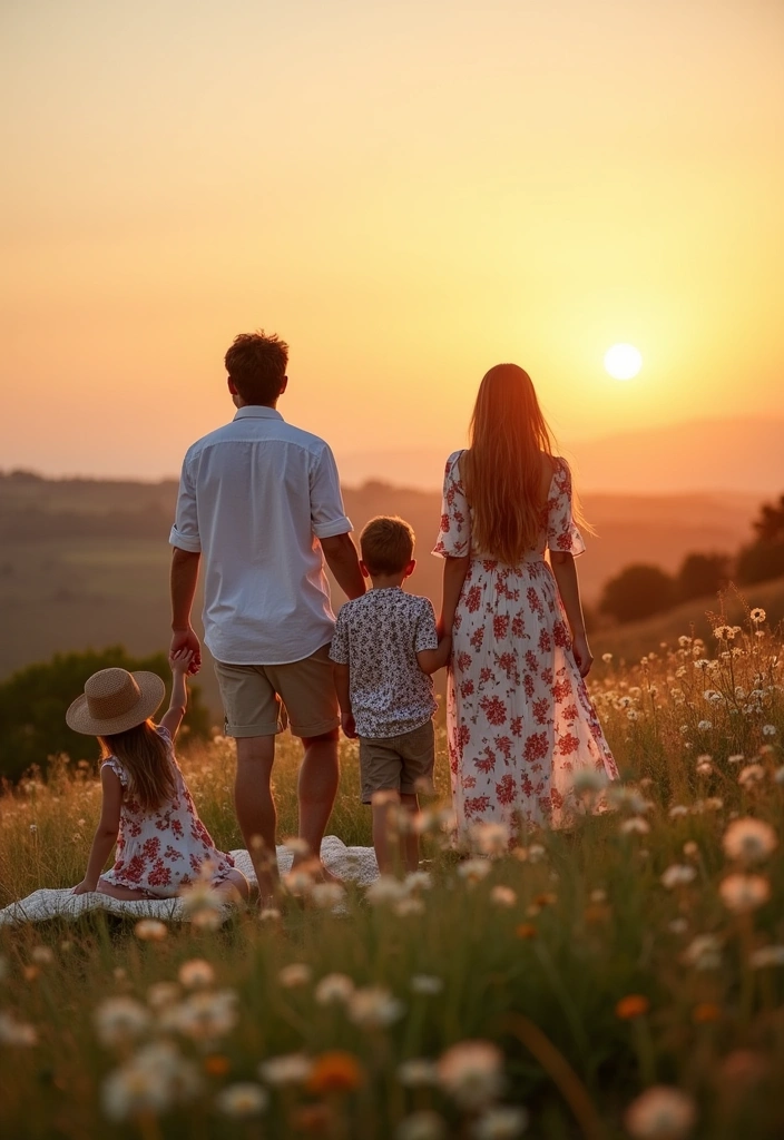 13 Matching Family Outfits for Summer 2025 That’ll Create Picture-Perfect Moments! - 4. Bohemian Chic for a Relaxed Summer Look