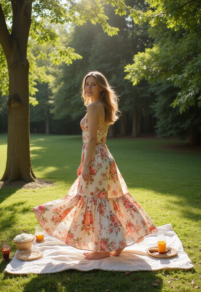 14 Casual Summer Picnic Outfits That Are Perfect for Making Memories! - 1. Breezy Maxi Dresses