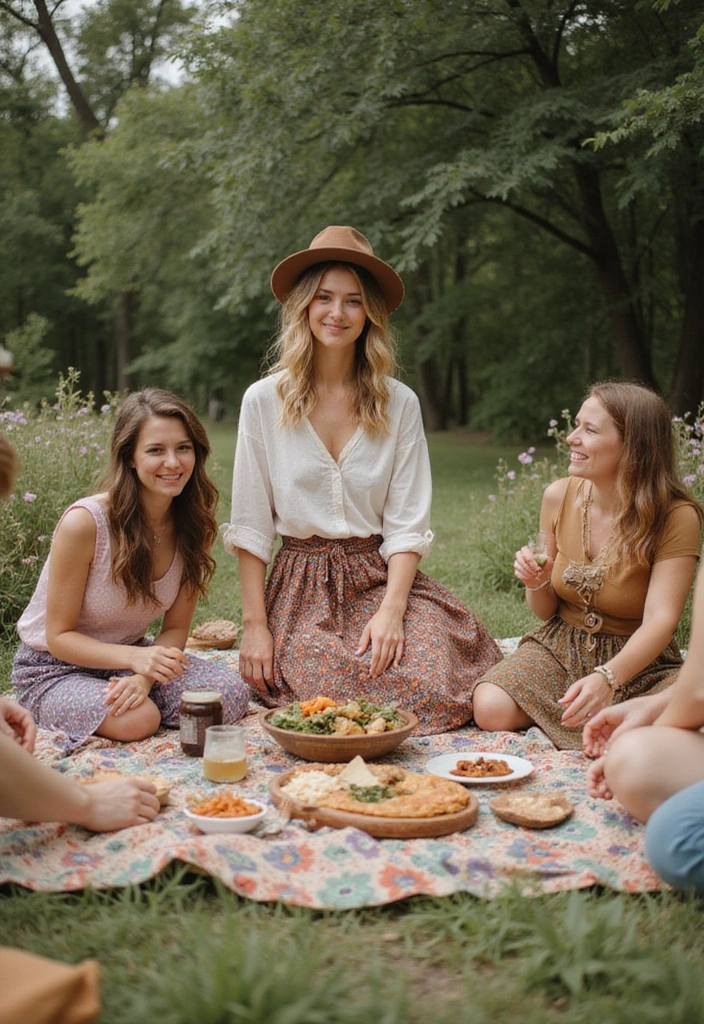 14 Casual Summer Picnic Outfits That Are Perfect for Making Memories! - 10. Casual Bohemian Style