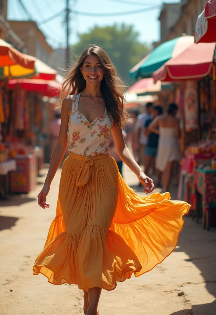 14 Travel Outfits for Summer 2025 That’ll Have You Jet-Setting in Style! - 11. Flowy Skirts