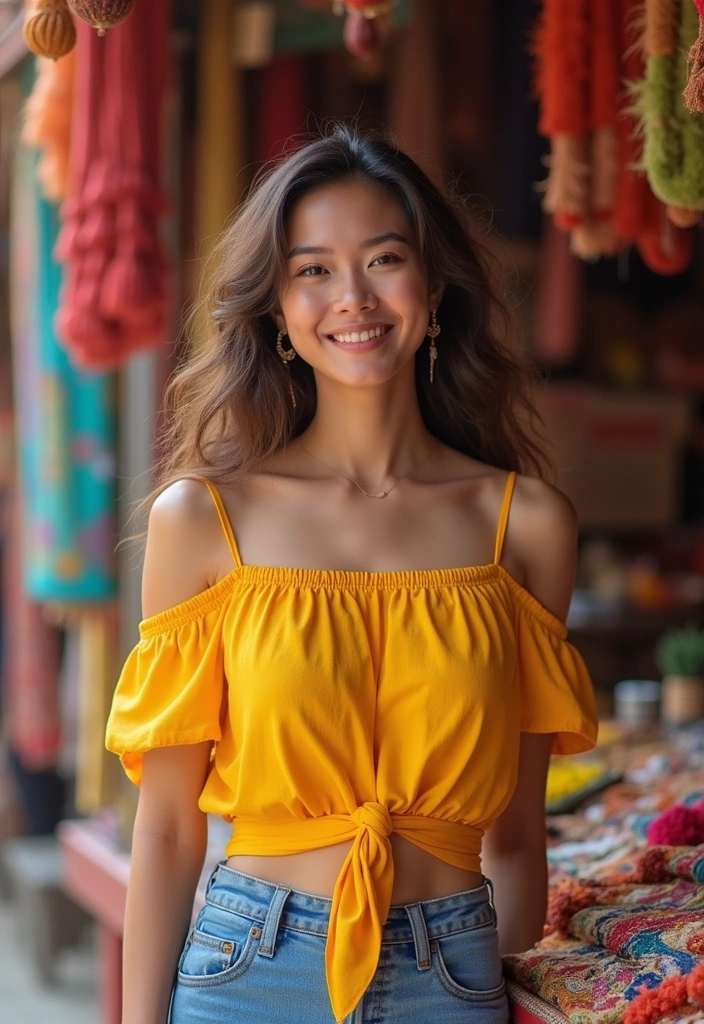 14 Travel Outfits for Summer 2025 That’ll Have You Jet-Setting in Style! - 7. Stylish Off-Shoulder Tops