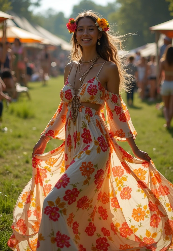 15 Festival Outfits for Summer 2025 That’ll Turn Heads and Drop Jaws! - 1. Bohemian Maxi Dress Extravaganza