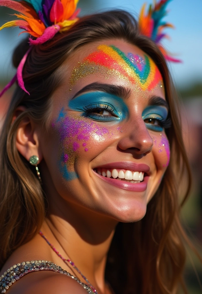 15 Festival Outfits for Summer 2025 That’ll Turn Heads and Drop Jaws! - 14. Artistic Face Paint
