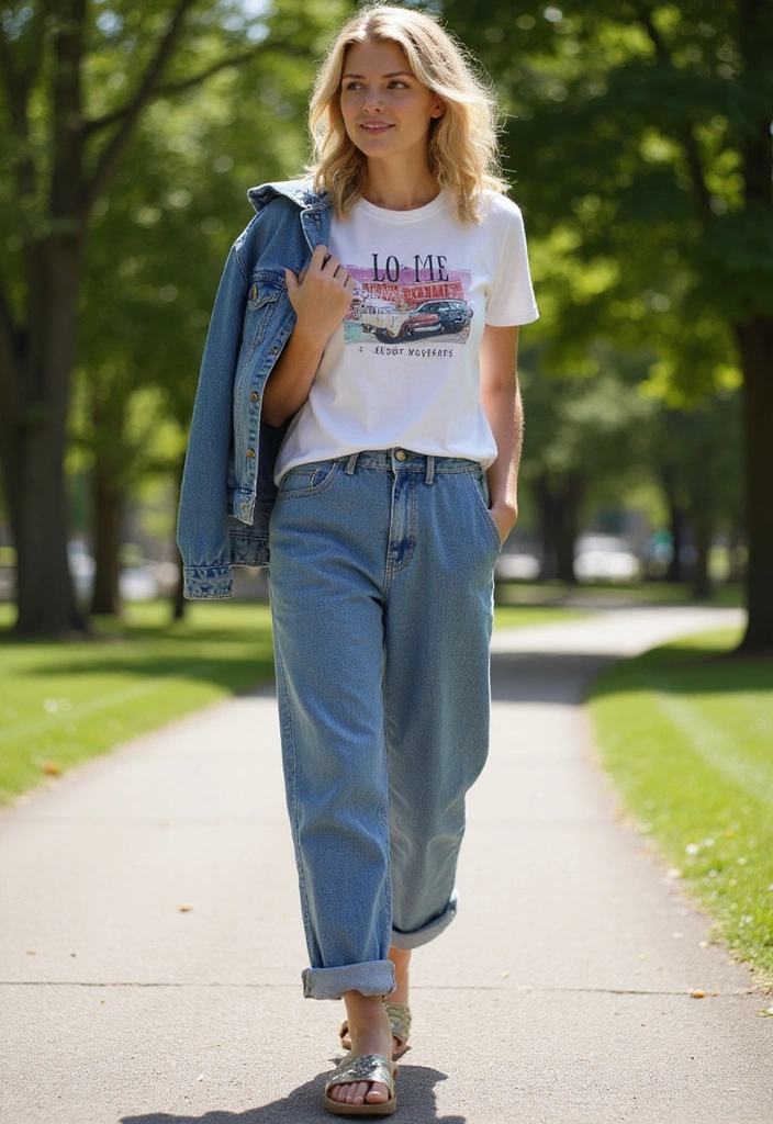 18 Essential Spring Outfits for 2025 That You Need in Your Closet! - 15. Relaxed Fit Trousers with a Graphic Tee