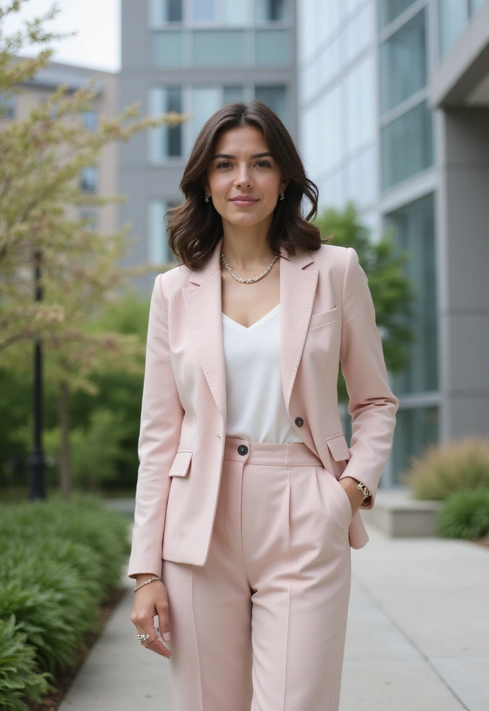 18 Essential Spring Outfits for 2025 That You Need in Your Closet! - 2. Pastel Blazer with High-Waisted Trousers