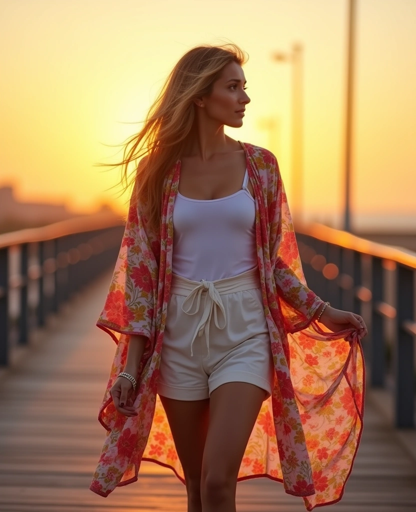 20 Must-Have Summer 2025 Outfits to Achieve the Perfect Summer Fit - 14. Brightly Colored Kimonos
