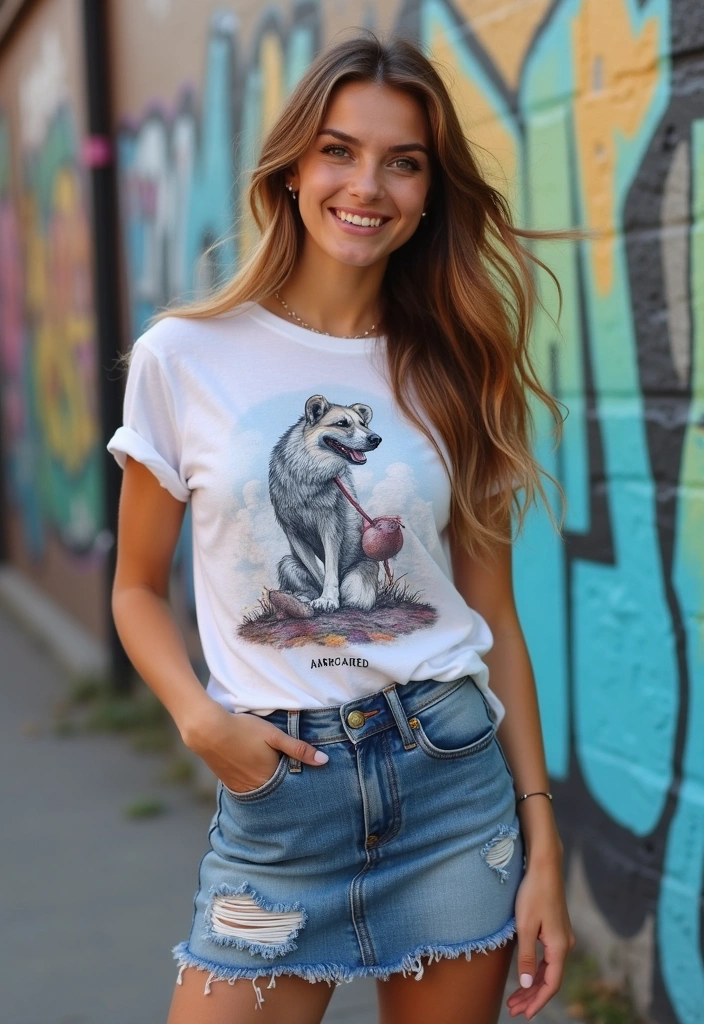 20 Must-Have Summer 2025 Outfits to Achieve the Perfect Summer Fit - 5. Graphic Tees and Denim Skirts