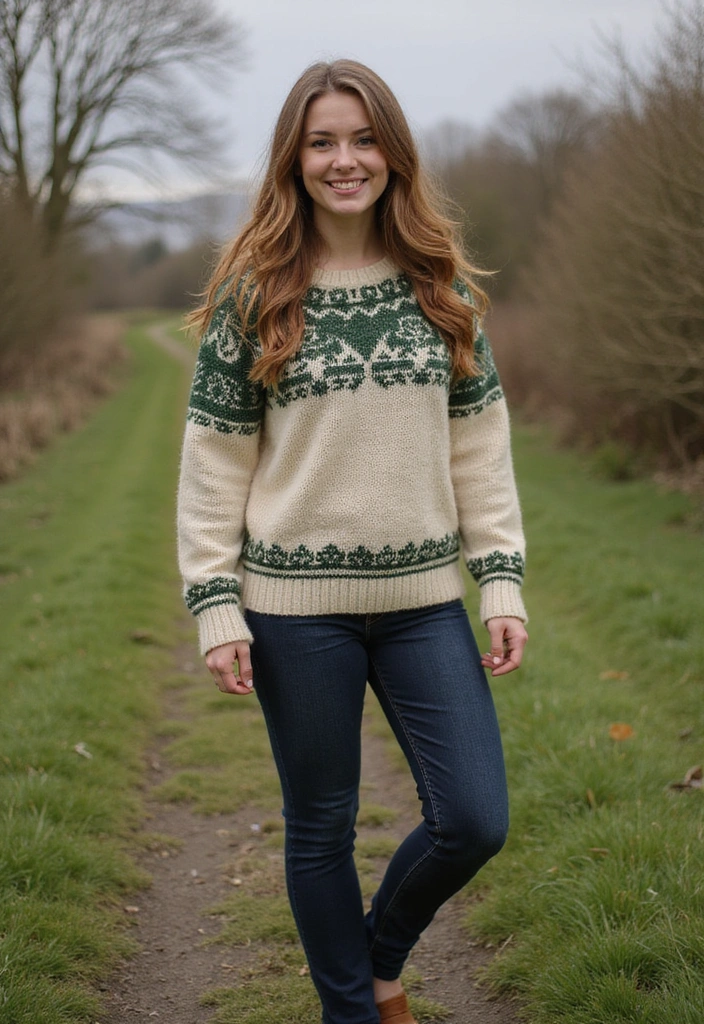 25 St. Patrick's Day Outfits That'll Make You the Life of the Party (You Won't Believe #11!) - 13. Classic Irish Knit