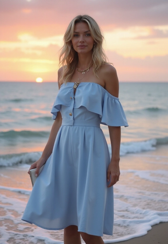 11 Elegant Summer Evening Dresses That Will Turn Heads (Don't Miss #5!) - 2. Chic Off-Shoulder Styles