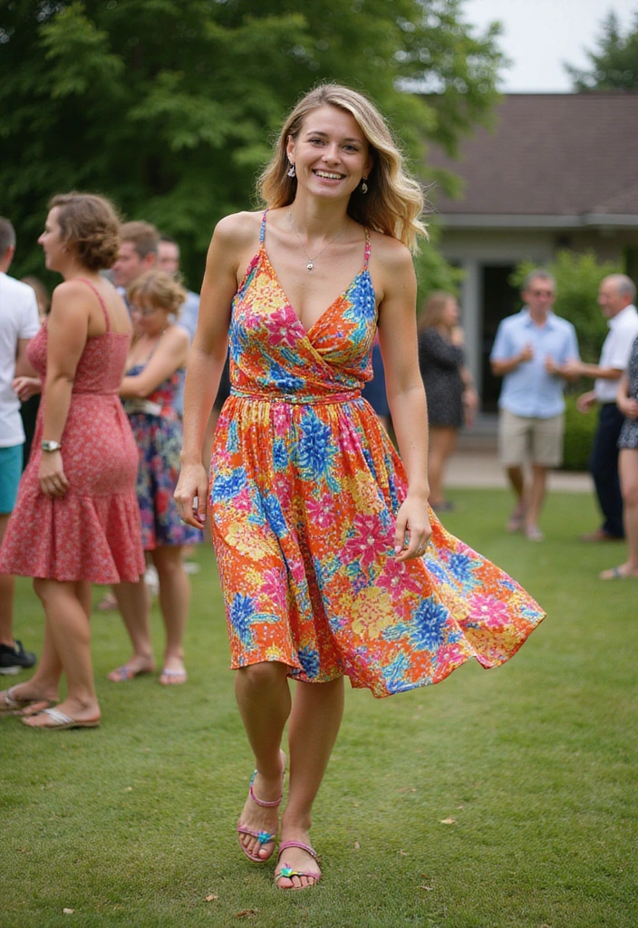 12 Elegant Wedding Guest Dresses Perfect for Summer Celebrations (Trust Us, #9 Is a Must-Try!) - 11. Brightly Printed Dress