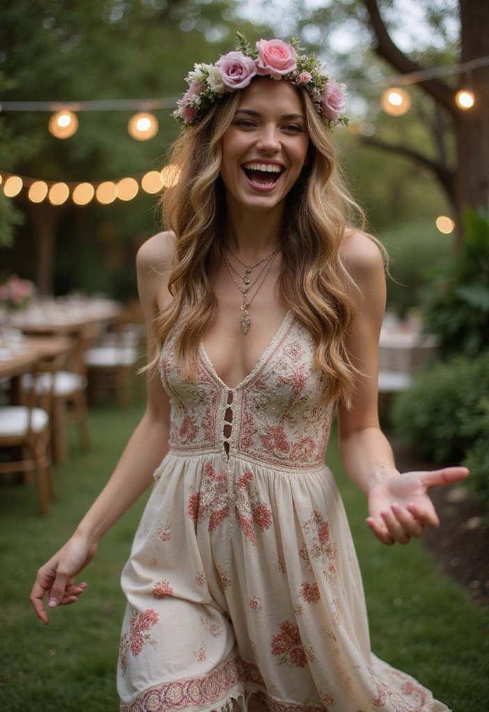 12 Elegant Wedding Guest Dresses Perfect for Summer Celebrations (Trust Us, #9 Is a Must-Try!) - 9. Boho-Chic Dress (A Must-Try!)