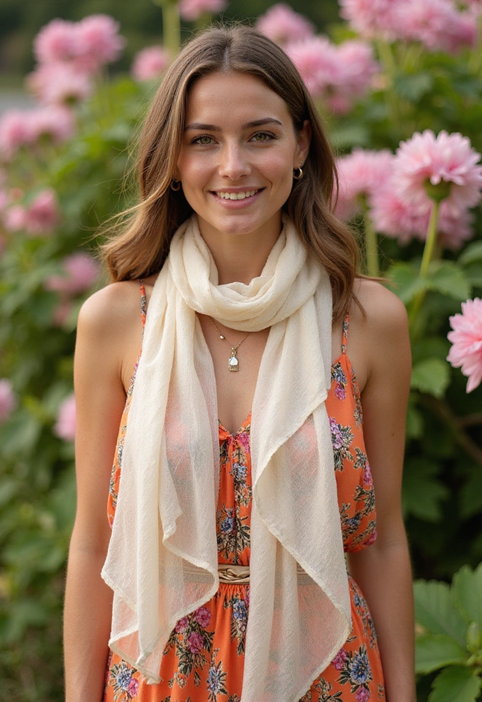 15 Everyday Summer Styles That Are Both Chic and Comfortable (You’ll Love #8!) - 15. Lightweight Scarves