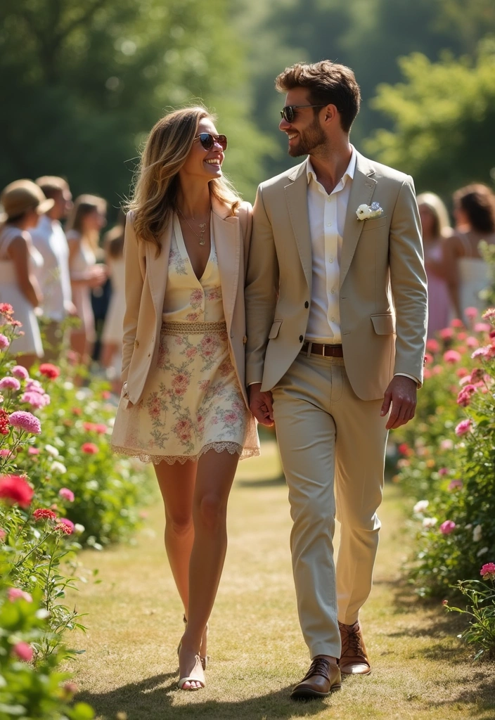 13 Matching Summer Outfits for Couples That Are Chic and Effortless! - 12. Polished Blazers with Casual Attire