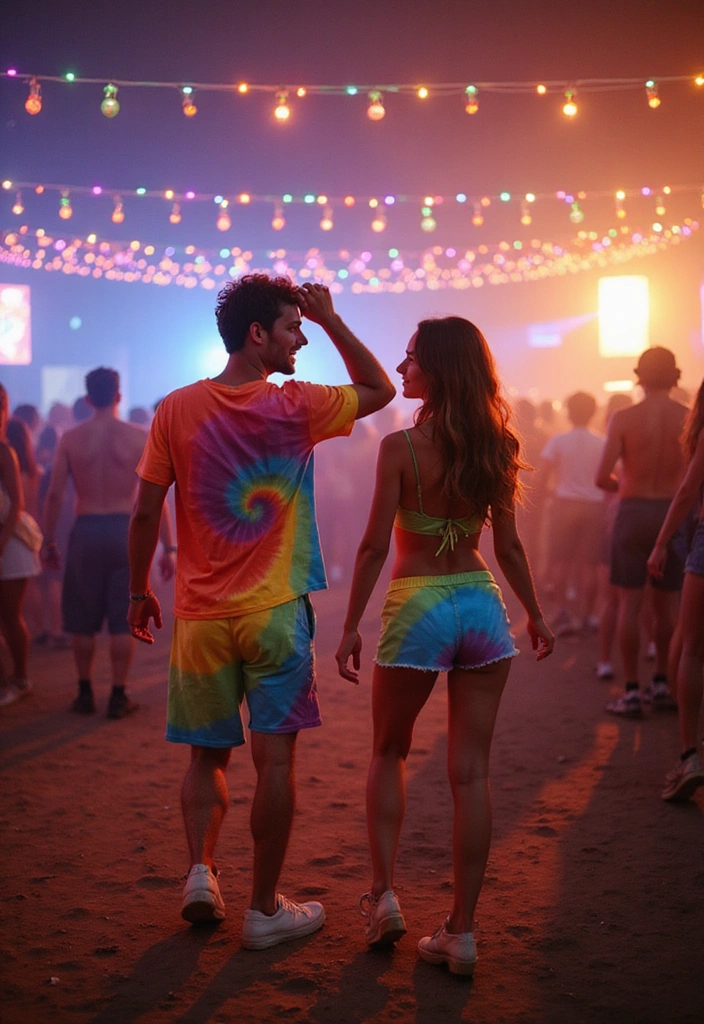 13 Matching Summer Outfits for Couples That Are Chic and Effortless! - 13. Fun Tie-Dye Outfits