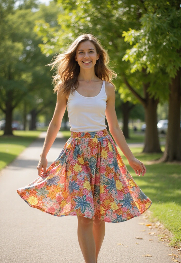 20 Stylish Summer Outfits for Women Over 30 That Will Make You Feel Fabulous! - 10. Colorful Summer Skirts